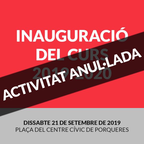 INAUGURACIÓ DEL CURS 2019-20